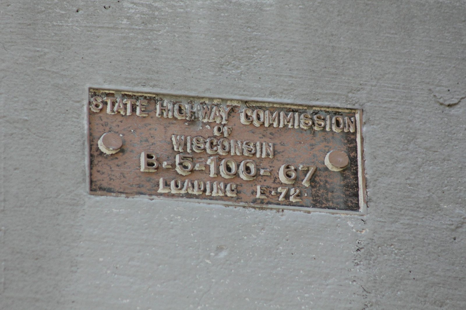 National Bridge Inventory (NBI) plaque